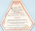 1990 Clifton Arms Hotel Lancashire Restaurant Room Rate Vintage Mini Info Card