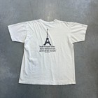 Vintage Rare 90s Albert Einstein Paris Art All Over Print T-shirt Large