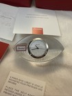 Baccarat Crystal Ellipse Eye Desk Clock  needs Battery  Original Box And Paper