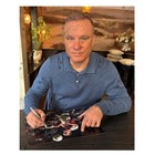 Dennis Bergkamp Signed Arsenal Football Photo  The Statue  Framed