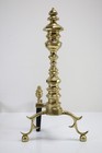 Vintage Harvin Company Brass And Iron Andirons