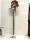 Salvaged Brass Ship Monster Spot Lamp     Vintage Retro Light With Long Pipe
