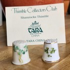 Collectable Thimbles Belleek Royal Tara Shamrocks Takiro Crysglass  