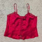 Vtg Victorias Secret 90s Gold Label Red Satin Cami Tank Sz S Whimsigoth Lolita