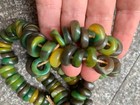 Wonderful Tibetan Natural Agate Dzi 108 Disc Large Hole Beads Short Necklace    