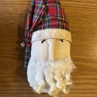 Lot Of 3 Handcrafted Primitive Style Santa Ornaments  Approx 7   