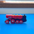 Brio Vtg  Mighty Red 512 Locomotive   Steam Engine Train Lot   Figure Work Video
