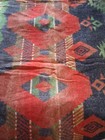 Vintage 1930s Colorful Soft Camp Cot Throw Blanket Reversable Southwestern Aztec