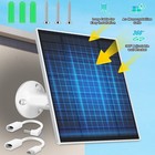 Solar Panel For Security Camera  5w Solar Charger With Micro Usb   Usb-c   Dc