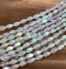 Amazing Trade Czech Oval Clear Turquoise Ab Glass Multi Colored Rectangle Beads