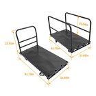 2200 Lbs Heavy Duty Drywall Cart Dolly 2-in-1 Steel Panel Truck W 3 Handrails