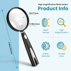 3x 10x Handheld Magnifying Glass  Scratch Resistant Lens  Soft Handle