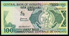 Vanuatu 100 Vatu 1982 Melanesian Chief   Cows P1 Prefix Aa Unc