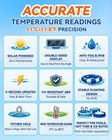 Digital Pool Thermometer  2026 Upgraded Solar Powered Floating Water Thermometer