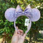 2025 Disney parks Lavender Purple Opalescent Sequin Mickey Ears Headband Us Post