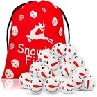 Pieces Snowman Indoor Snowballs With Bag Set Fake Snowballs 2 4 Inch Plush 48