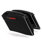 Black 4  Extended Hard Saddlebags Fit For Harley Cvo Street Road Glide 2014-2024