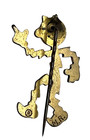 Vtg Reddy Kilowatt Atom Trademark Electric Goldtone Red Enamel Stick Pin M r 