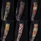 6 Pcs Stretchy Nylon Fake Temporary Tattoo Sleeves Body Art Arm Stockings Slip A