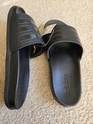 Adidas Adilette Comfort Slides Men s Size 8 Triple Black All Black  New 