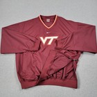 Vintage Virginia Tech Hokies Jacket Men Large Y2k Nike Center Swoosh Big Logo