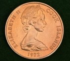 1972 2 Cents Uncirculated Cook Islands  From Mint Set