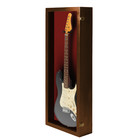 Electric Guitar Display Case Clear Acrylic Guitar Case Wall Mount- Walnut