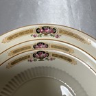 Antique 1920   s Sebring Ivory Porcelain Plate Set    roses In Urn    Rare  d 
