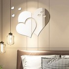 3d Mirror Love Hearts Wall Sticker Removable Decal Room Home Art Mural Decor Diy