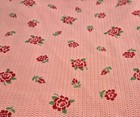Large 55 x99  Vtg Hand Made Table Cloth Valentine s Day Rose Red Textured Fabric