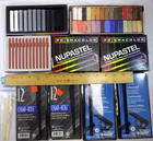 Vintage Artist Soft Chalk Pastels   Charcoal 9 Packages Art Supplies