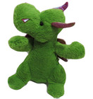 Dan Dee Green Dragon 15    Plush Girl Stuffed Animal Lying Pink Shiny Wings Pillow