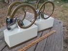 Vintage Ibex Gazelle Ram Deer Bookends Retro Mid-century Modern 1950s Decor