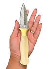 Handcraft Damascus Steel Fix Blade Double Edge Dagger Boot Knife Throwing