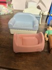 Vintage Little Tikes  6 Dollhouse Furniture Accessories Figure Mixed Lot