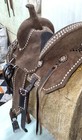 Leather Barrel Racing Western Equestrian Horse Saddle Trail Tack 12-18 Free Ship