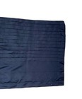 Allen   Roth Satin Navy Blue Valance Curtain Window Treatment Straight Pleated