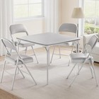 Folding Portable Card Table And Foldable Chair Set Of 5  Pu Upholstere
