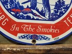 Vintage Great Smoky Mountains Porcelain Sign Old 1934 Tn National Park Smokies