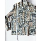 Vintage Silk Floral Blouse L Cottagecore Artsy Grandmacore Shirt Boho 90s Top