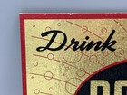 Vintage Double Cola Soda Just Wonderful Cardboard Foil Sign Original Advertising