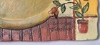 Vintage E Smithson Buttercup Cat Folk Art 3d Plaque Wall Decor 8  X 4 