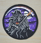 Grim Reaper Death Scythe Moon Purple Night Black White Tactical Iron On Patch
