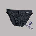 Speedo Men Black Solar Swim Brief Bikini Swimsuit Swimwear Beach Diving Training