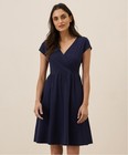 Pact Women s Fit   Flare Crossover Dress Small Eclipse Purple Stylish
