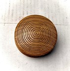 Vintage Wood Small Trinket Jewelry Box Signed Bob Leach Lided Velvet Inside 1989
