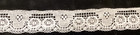 3 4  Heirloom White Flat English Cotton Embroidered Trim Lace Vintage  2132