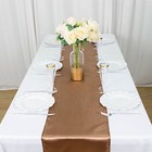 Taupe Satin 12x108  Table Runner Wedding Party Catering Dinner Decorations Sale