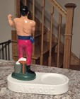 Vintage Ceramic Boxer John L  Sullivan Antique Bottle Display Stand
