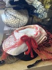 Lot Of 7 Vintage 1940s Pillbox Hats Velvet Veiled Black   Cream Millinery Unique